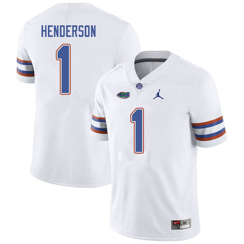 Jordan Brand Men #1 CJ Henderson Florida Gators College Football Jerseys Sale-White